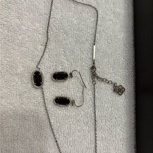 Kendra Scott Silver and Black Necklace